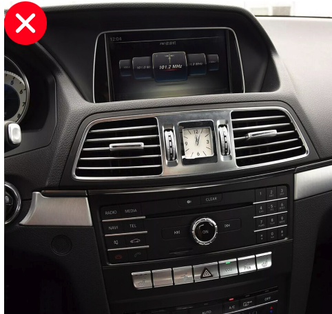 Console centrale Mercedes Classe E W207 Coupé 2 portes Cabriolet 2009-2012 molette COMAND Controller NTG4.0 rotation sélection navigation menus commandes climatisation automatique bizone capote électrique cabriolet bouton ouverture touches raccourcis compatibilité écran Android 12,3 pouces 32 cm 1920x720 pixels navigation menus Android via molette préservée rotation capote