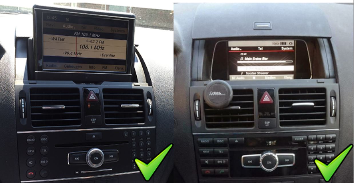 KIT Autoradio multimédia USB/Bluetooth Mercedes Classe C W204