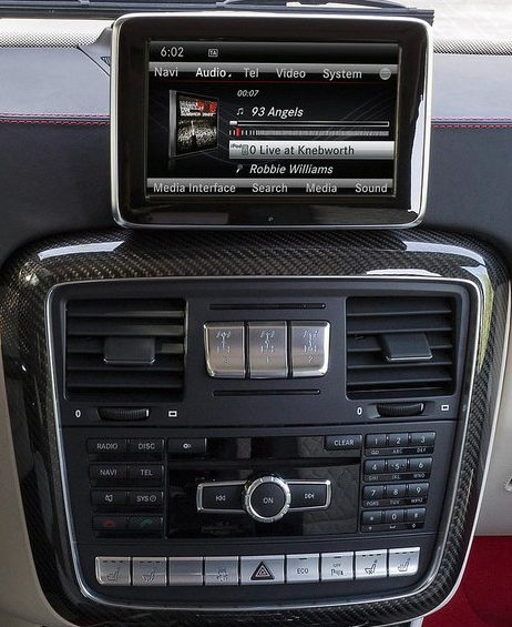 Autoradio COMAND APS NTG4.5 NTG5.0 origine Mercedes Classe G W463 2013-2018 écran tactile 7 pouces 8 pouces molette COMAND Controller système PARKTRONIC caméra 360 degrés HARMAN/KARDON Logic7 à remplacer par écran Android 10,25 pouces 12,3 pouces 1920x720 pixels CarPlay sans fil Android Auto sans fil Menu origine Mercedes conservé