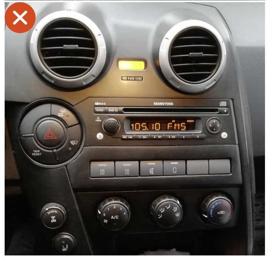 Poste radio d'origine Ssangyong Actyon système audio constructeur