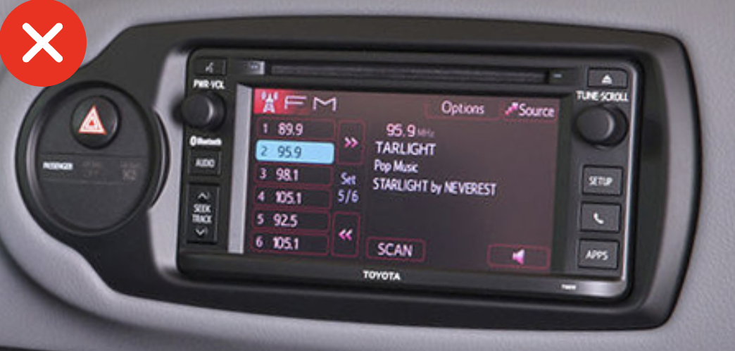 Autoradio d'origine Toyota Yaris