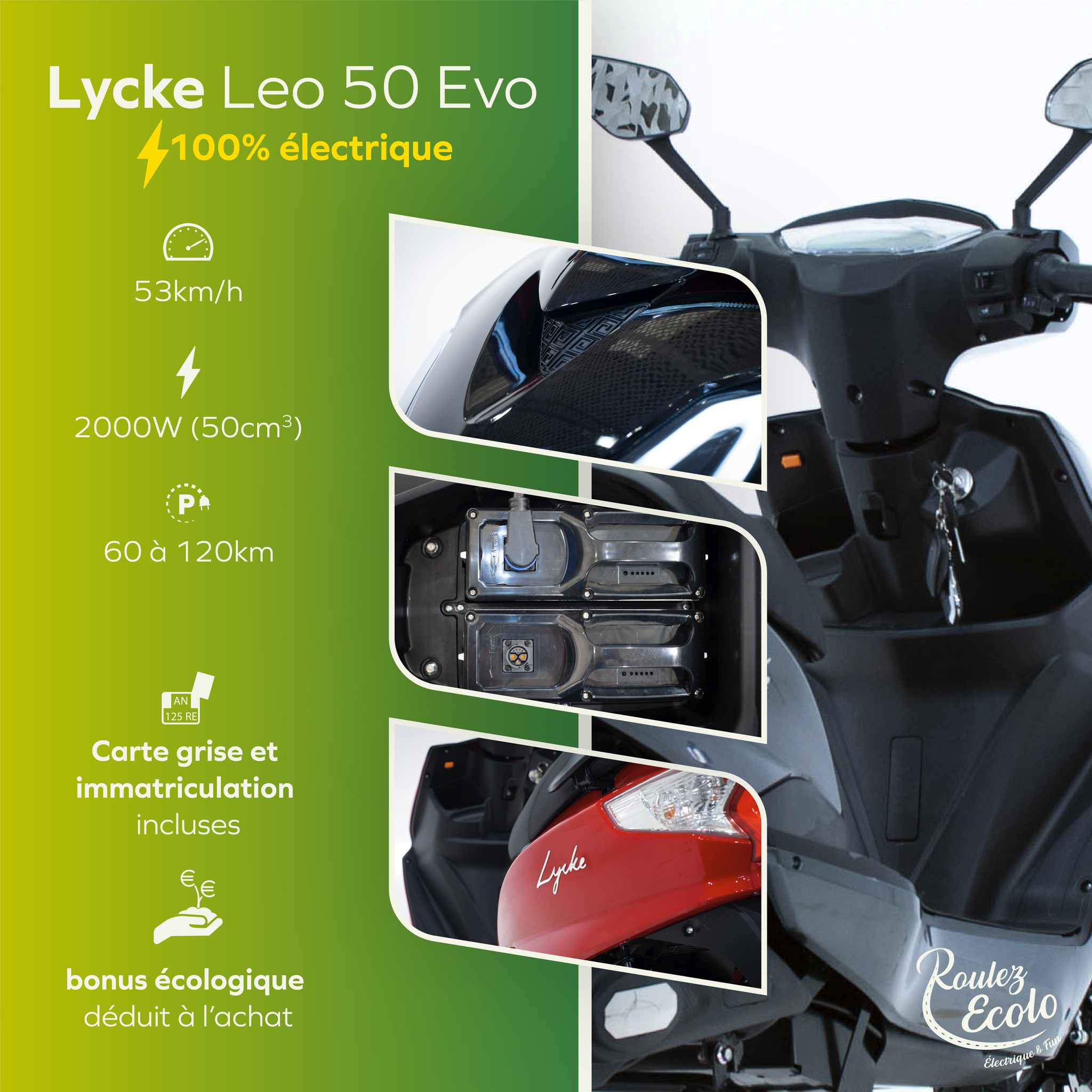 Scooter électrique 50cc LYCKE en conditions urbaines