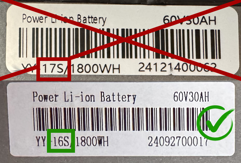 Batterie compatible Leo50 evo 30Ah - Vue connecteur de charge