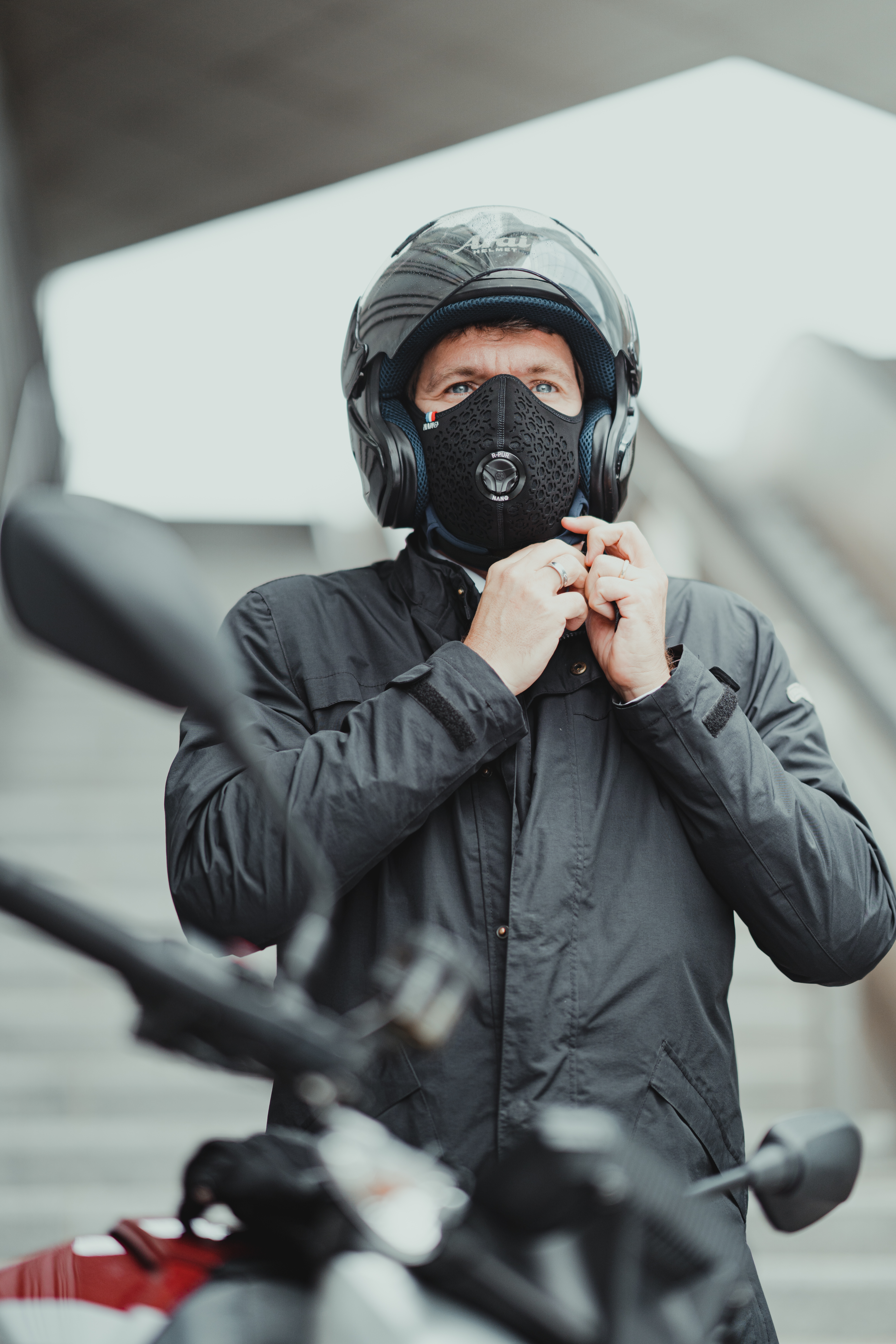 Utilisation du masque R-PUR en milieu urbain Masque R-PUR en utilisation